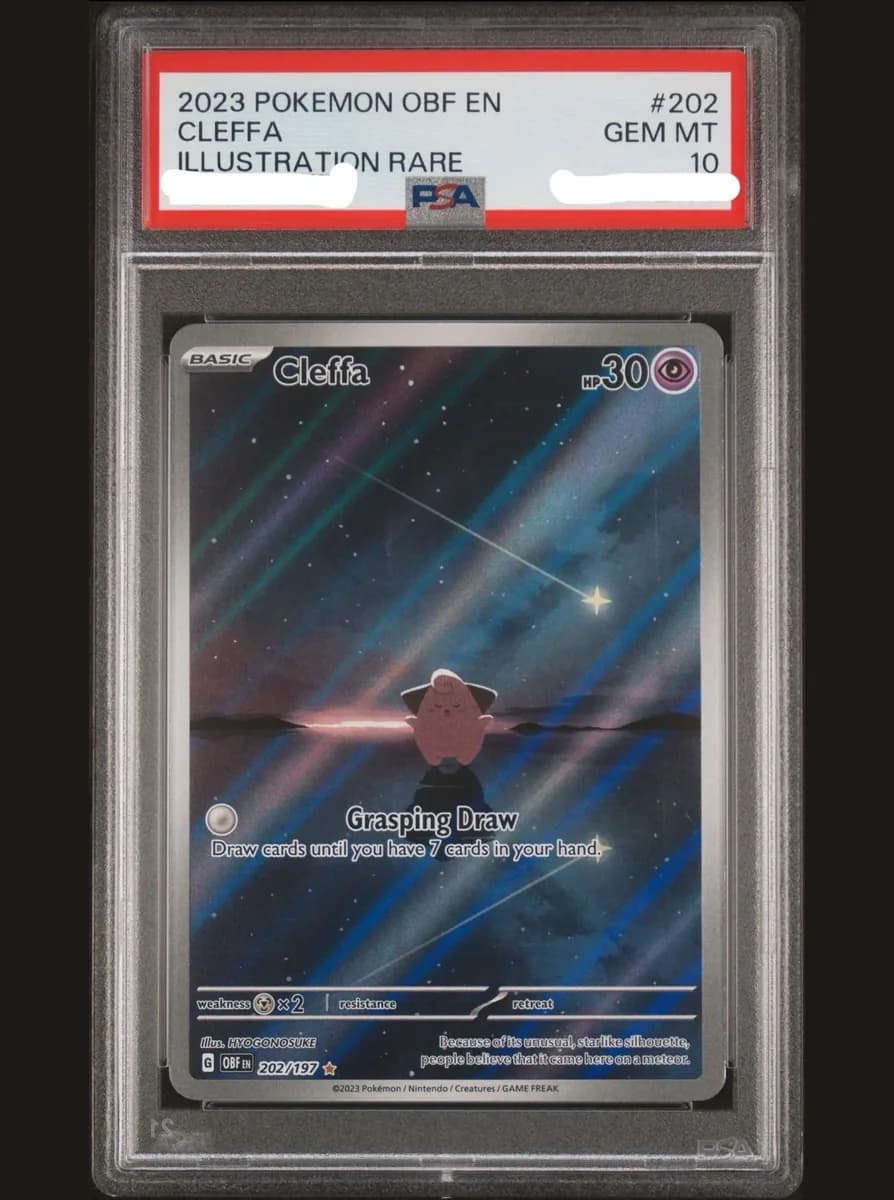 Cleffa photographed on a psa slab