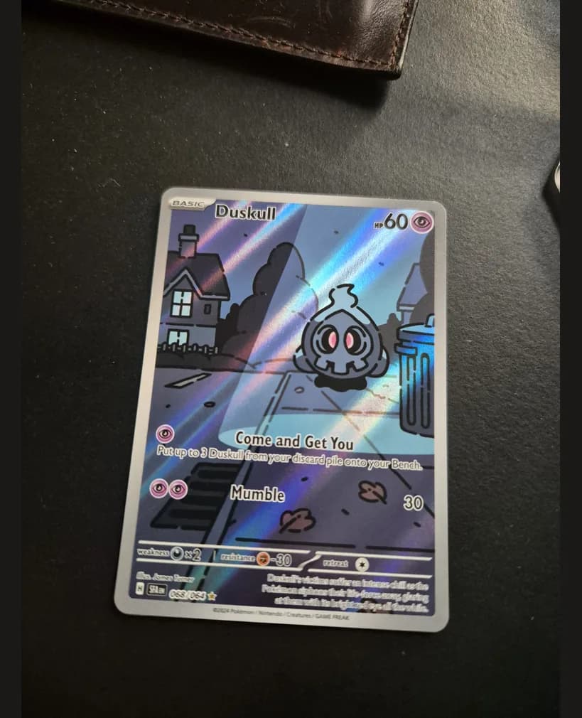 Duskull photographed on a shot at an angle