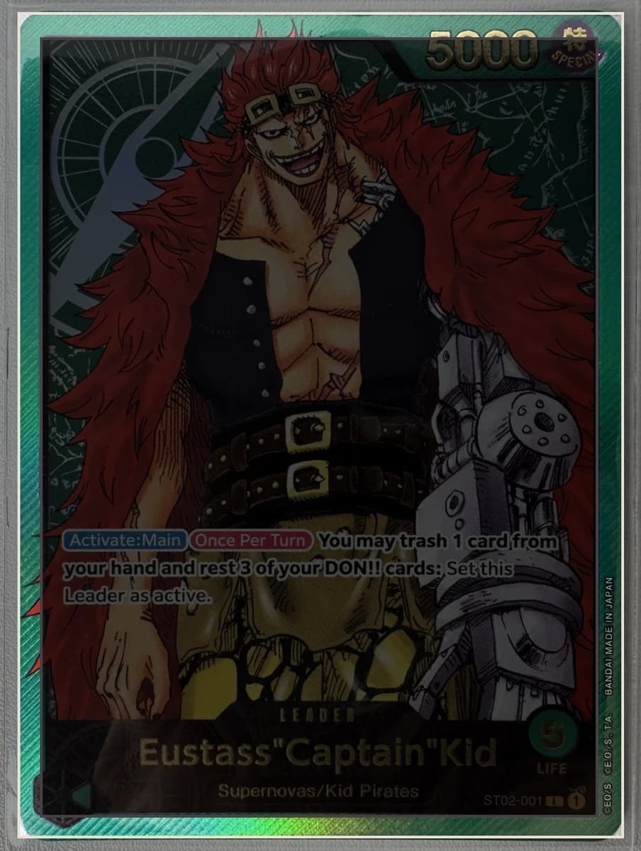 Eustass Kid warped flat with its centering borders detected automatically