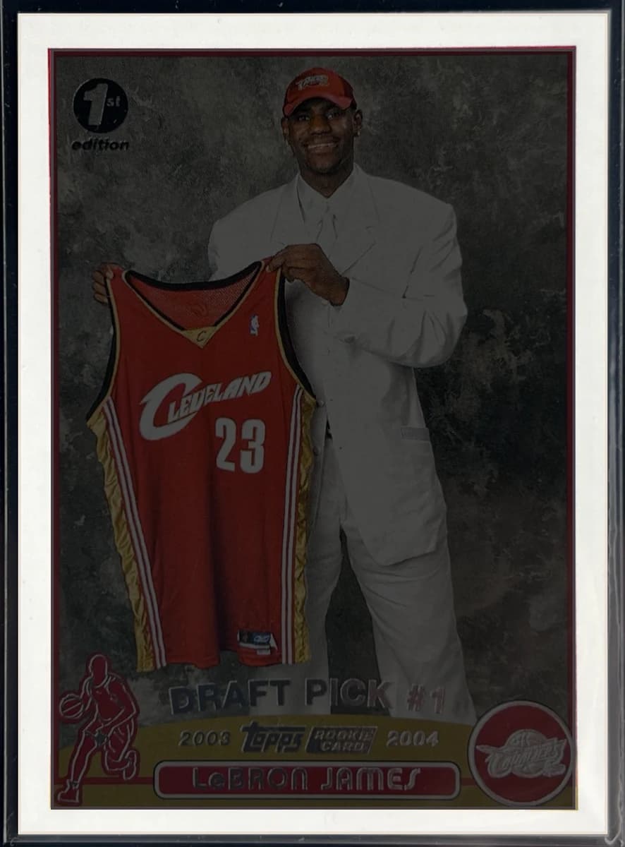 LeBron James (2003) warped flat with its centering borders detected automatically