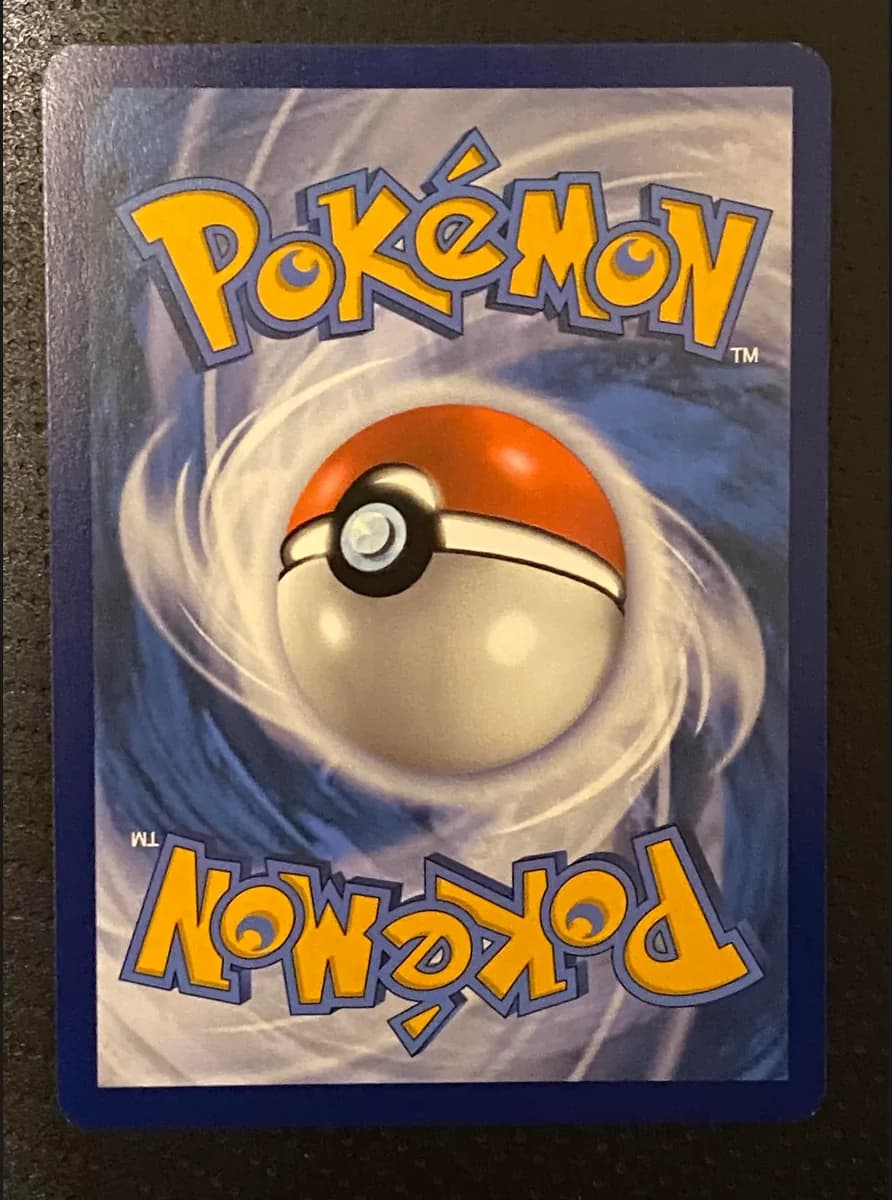Pokémon (back) photographed on a card back