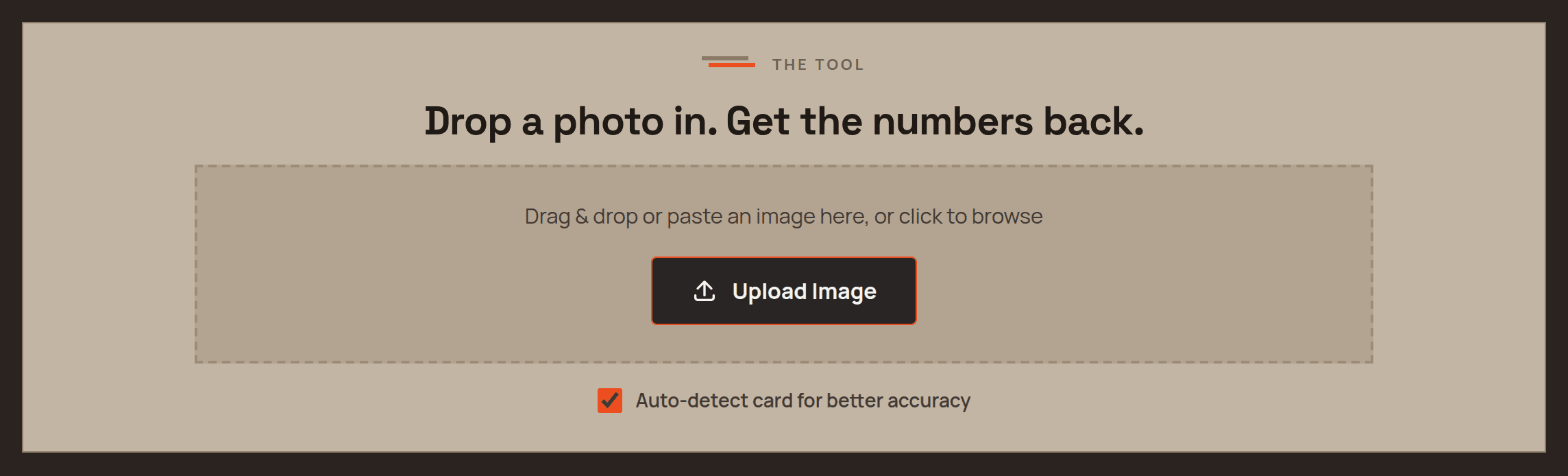 The Centering Check upload area on the desktop site