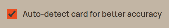 The Auto-detect checkbox shown before an image is processed